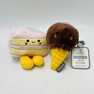 Hallmark Better Together Cake & Ice Cream Magnetic Plush NWT